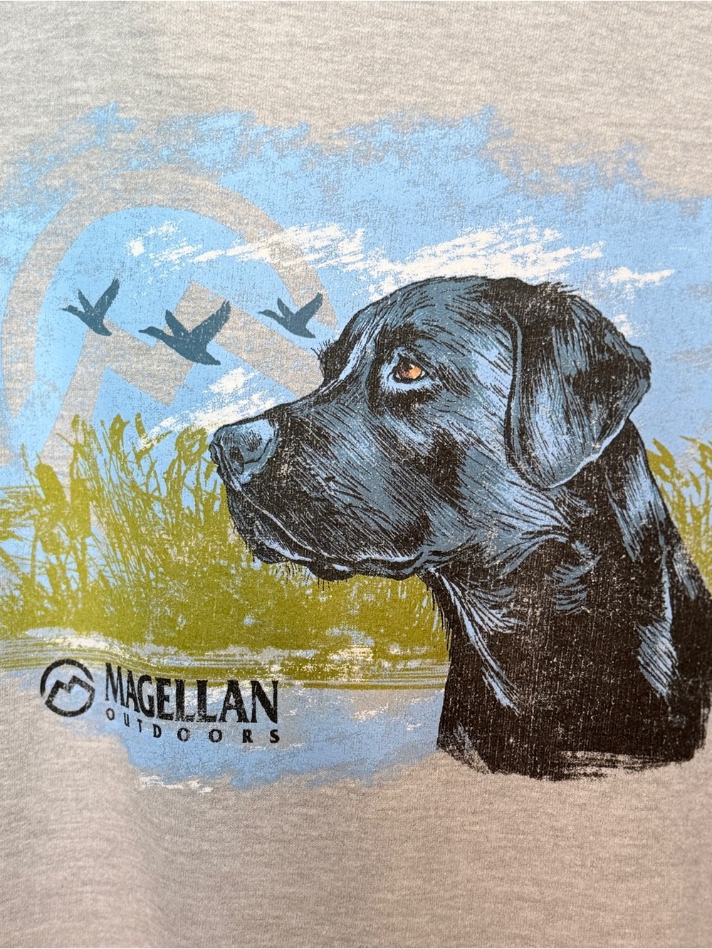 π Magellan Outdoors Black Lab Hunting Hoodie Gray 2XL Pullover - Picture 4 of 16